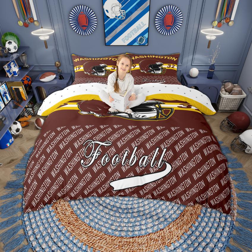 

Homewish American Football Duvet Cover Set For Kids, Rugby Sport Bedding, Cartoon Helmet Quilt Cover Set DE XS 100x135cm 2pcs&set