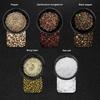 2-in-1 Salt And Pepper Grinder Set Adjustable Coarseness Manual Spice Mill with Glass Jar Stainless Steel Refillable Kitchen Shaker Bottle