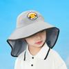 1131 children's hat summer boy girl outdoor empty top sunscreen hat big brim shawl sunshade bucket hat
