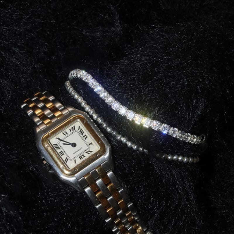 

modernlike silver 925 3mm tennis bracelet Silver (Silver 925)