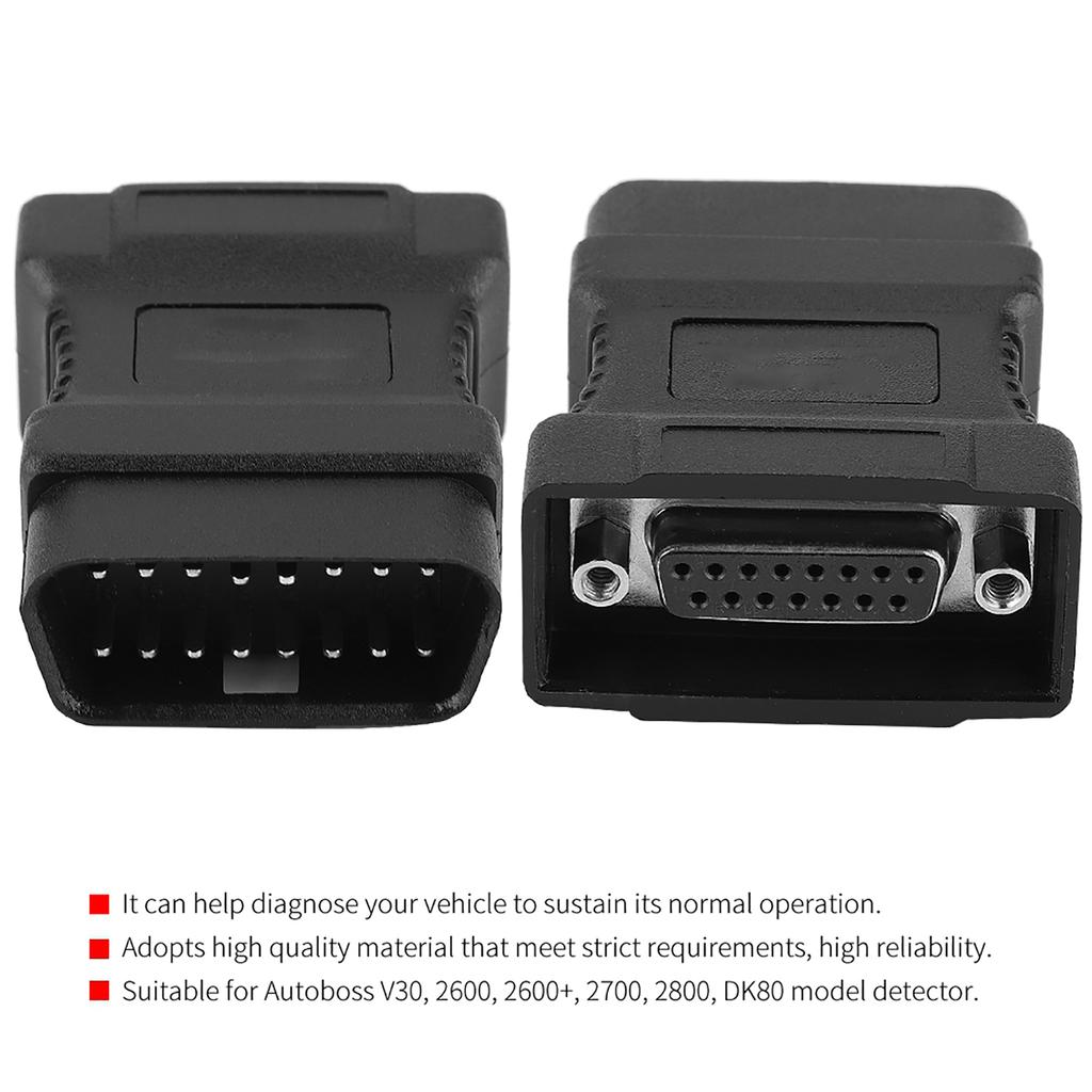 Vehicle Diagnosis Car Decoder OBD Connector OBD2‑16 Plug for Autoboss V30 DK80 Connector