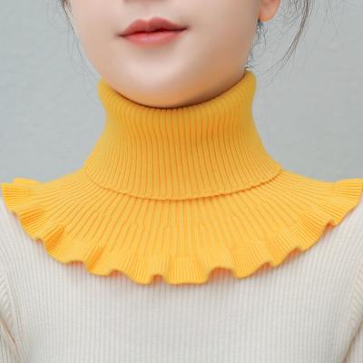 Hals Damen Kopf Herbst und Winter Warm Halsbedeckung Halswirbel mit dekorativem Kunstkragen Gestrickter hochgeschlossener Wollkragen