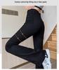 2025 Women's High Waist Black Slimming Petite Micro-Flare Jeans - New Spring/Autumn Trend
