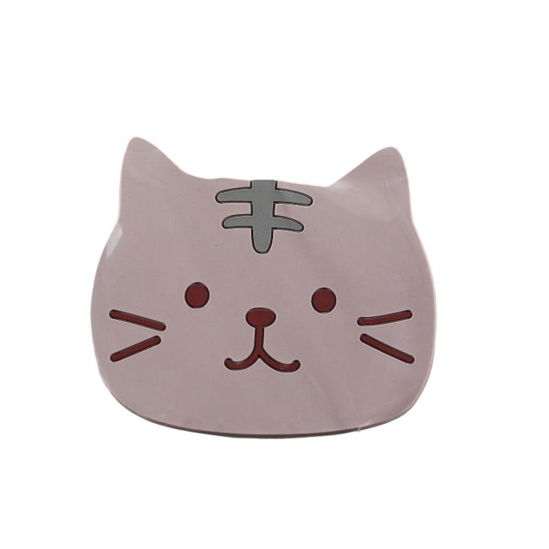 1pc Cat Coasters, Silicone Cute Coasters Easy To Clean, Fun Coaster Non Slip Hot Pads for Drinks, Coffee Table Dinning Room Decorations for Cat Lovers