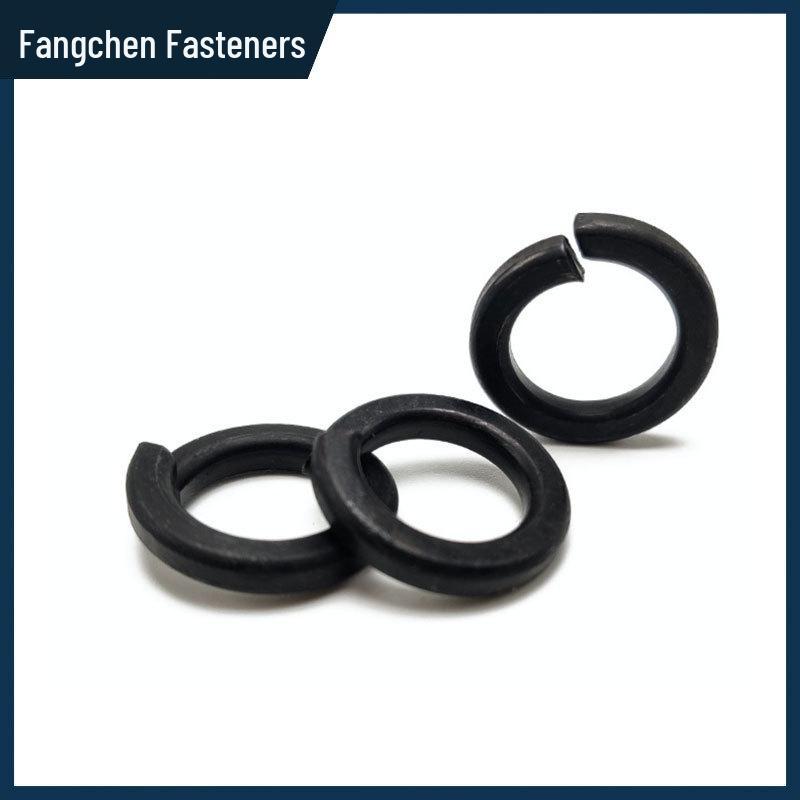 High Strength Elastic Spring Washer - Blackened, Open Type, Anti-Loosening Washer Hardware