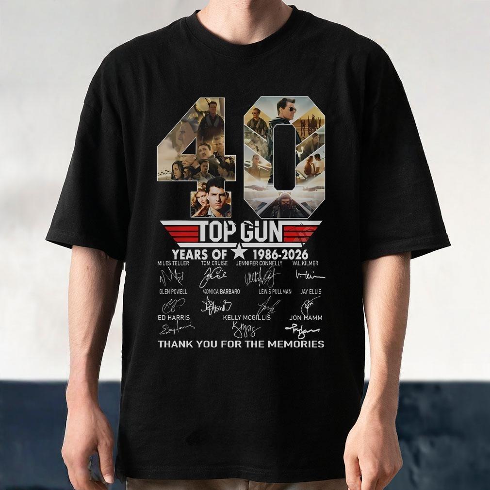 Summer Top Gun 40th Anniversary Movie Graphics Men s T-shirt Cotton Unisex Classic  Comfortable casual oversize S
