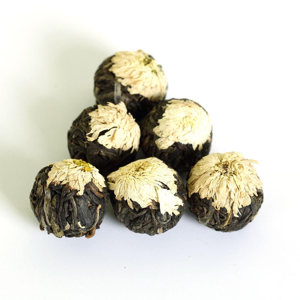 HelloYoung 100g 2017 Crizantemă albă Yunnan puer Pu'er Puerh Tea Raw Ball Tuo