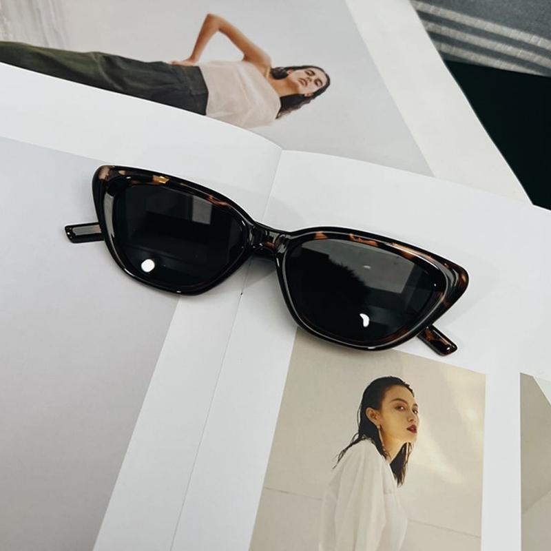 Fashion Vintage Cat Eye Sunglasses Women Designer Brand UV400 Protection Triangular Frame Outdoor Sunshade Eyewear