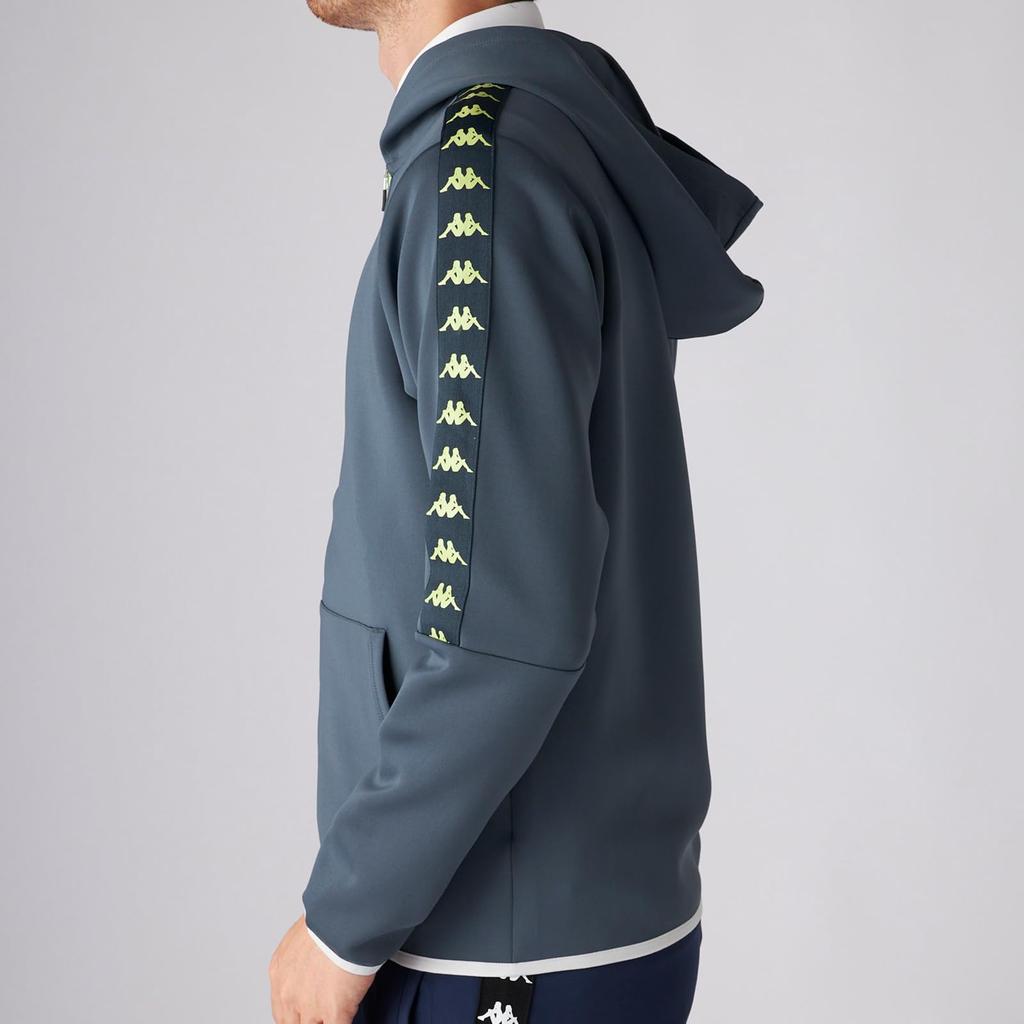 634402 Sweat Full Green [Kappa] Men's Parka, Lightweight, Stretch, Zip,