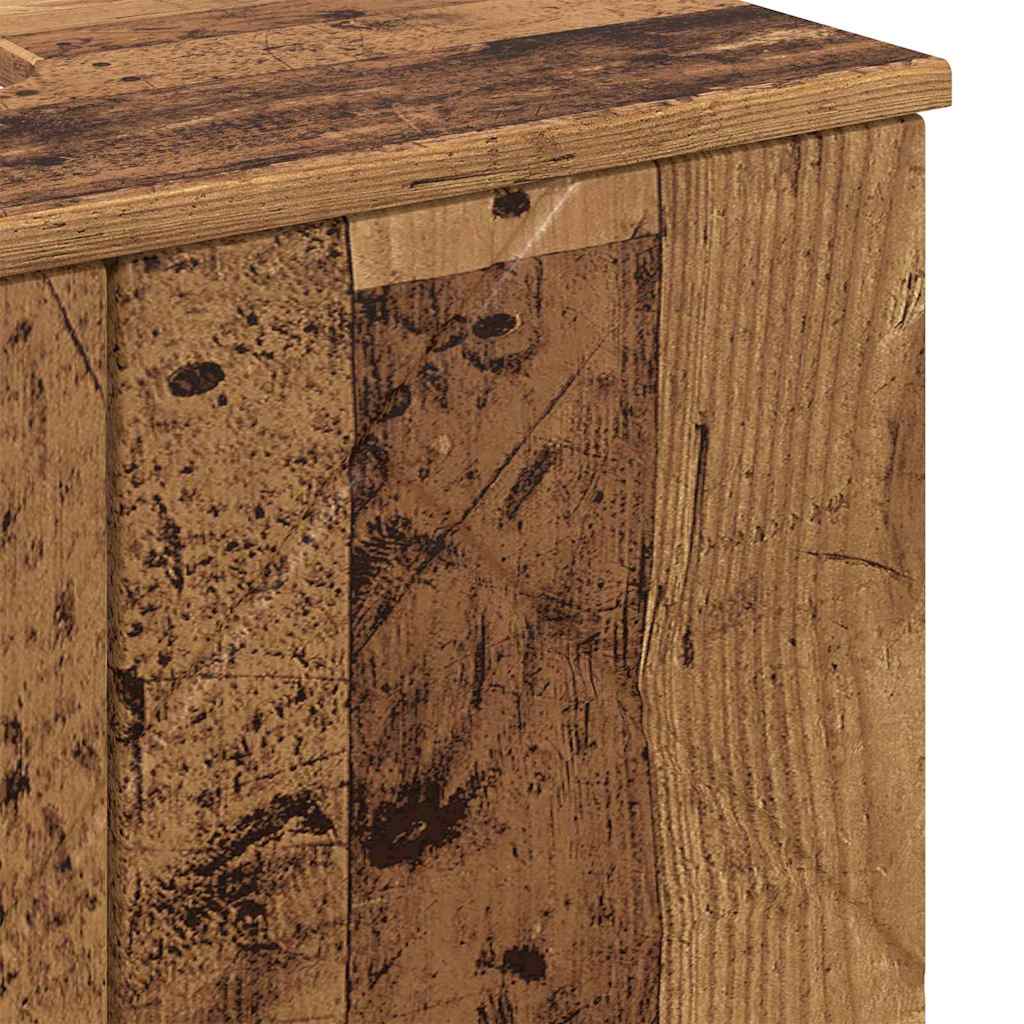 Bathroom Furniture Set 3 pcs Reclaimed Wood Effect Particleboard & Metal