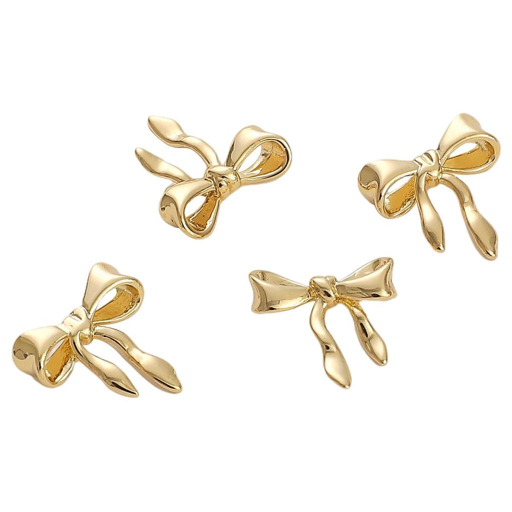 Kupfer glatter dreidimensionaler Schleifenanhänger für DIY-Schmuckherstellung, Bastelzubehör