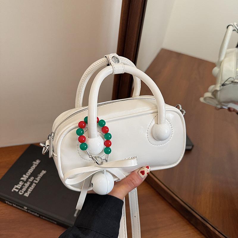 

New summer pillow bag women s portable messenger bag sweet date exquisite women s bag shoulder small square bag білий