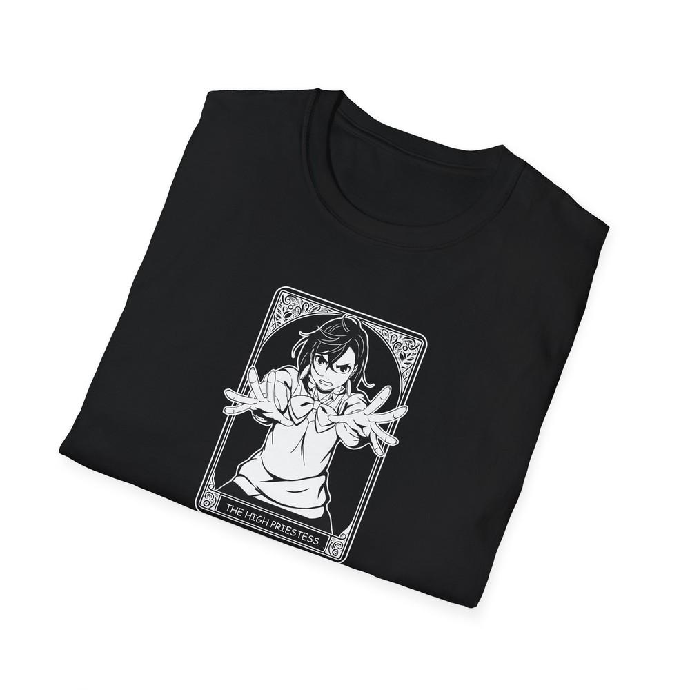 Momo Ayase Priestess Unisex Dandadan TShirt Black Tarot Fun Goth Anime Unisexga S