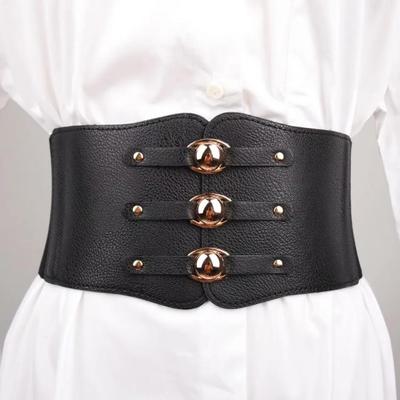 Fashion Corset Wide Belts Pu Leather Slimming Body Waistband for Women Elastic Waist Belt Cinto Feminino Ceinture Femme