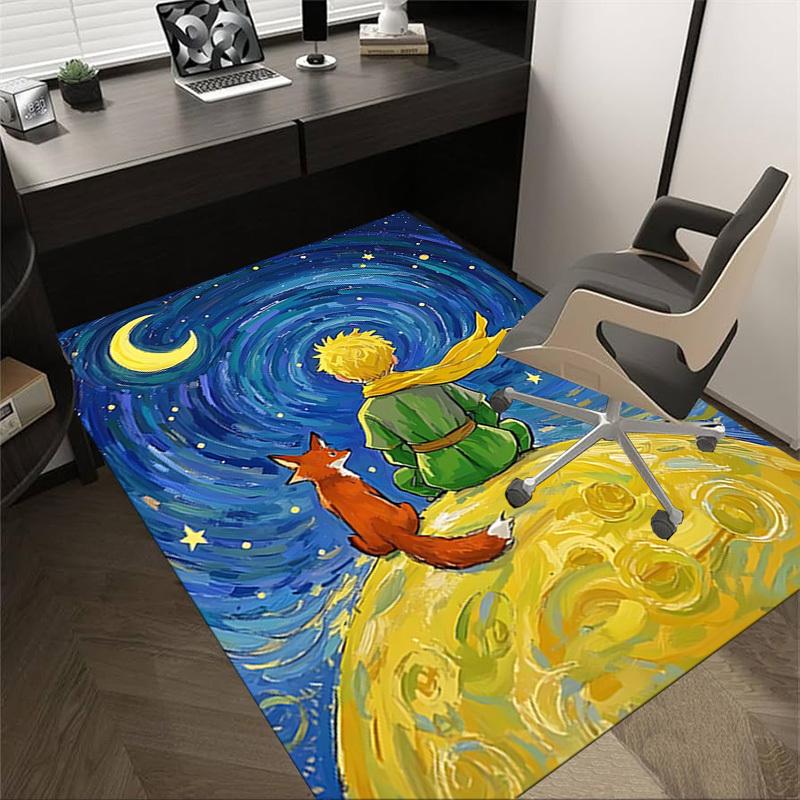

1PC Moon Little Prince Extra Large Non Slip Floor carpet, Office, family, bedroom, Studio Large Area Rug Indoor Rugs 60cm by 90cm