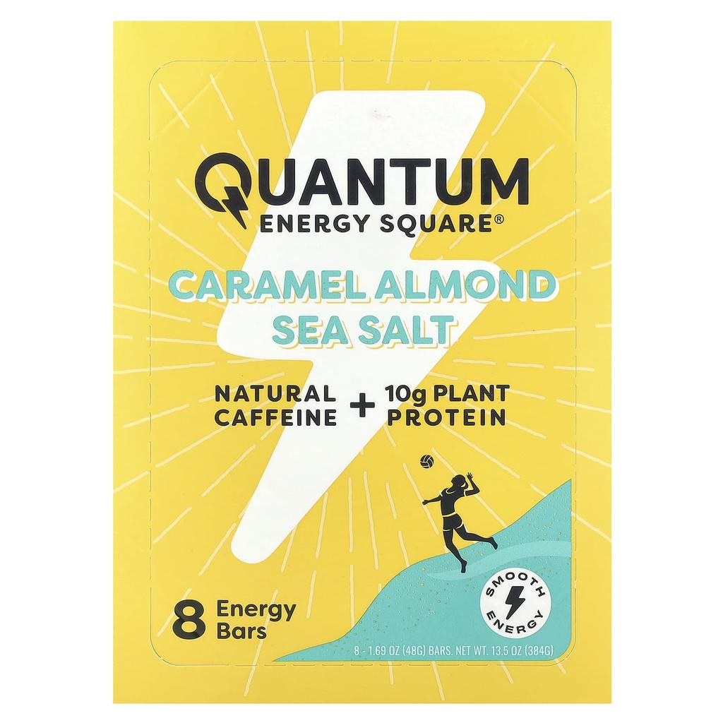 Caramel Almond Sea Salt Energy Bars, 8 Bars, 48G (1.69Oz) Each