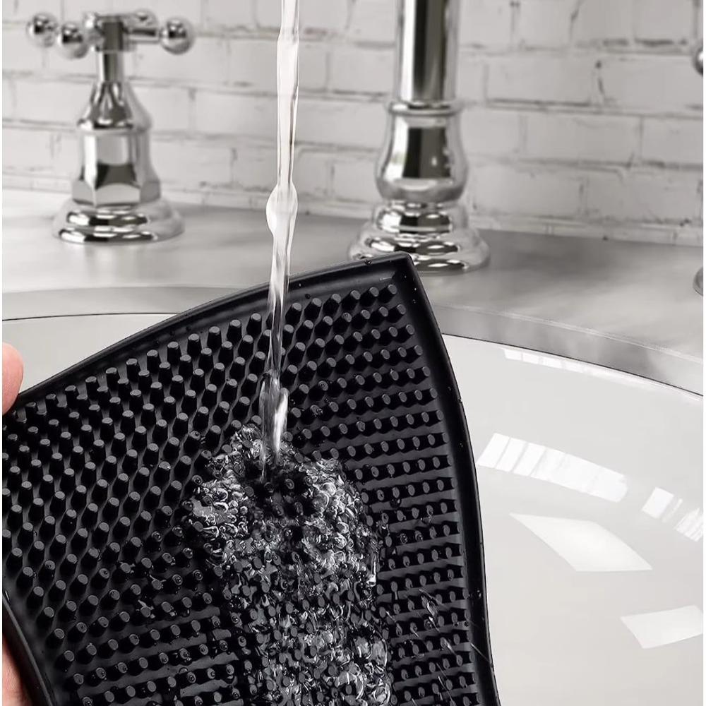 Soft Glue PVC Drain Mat Waterproof Silicone Dining Mat Tableware Cup Coasters  Cocktail Bartender