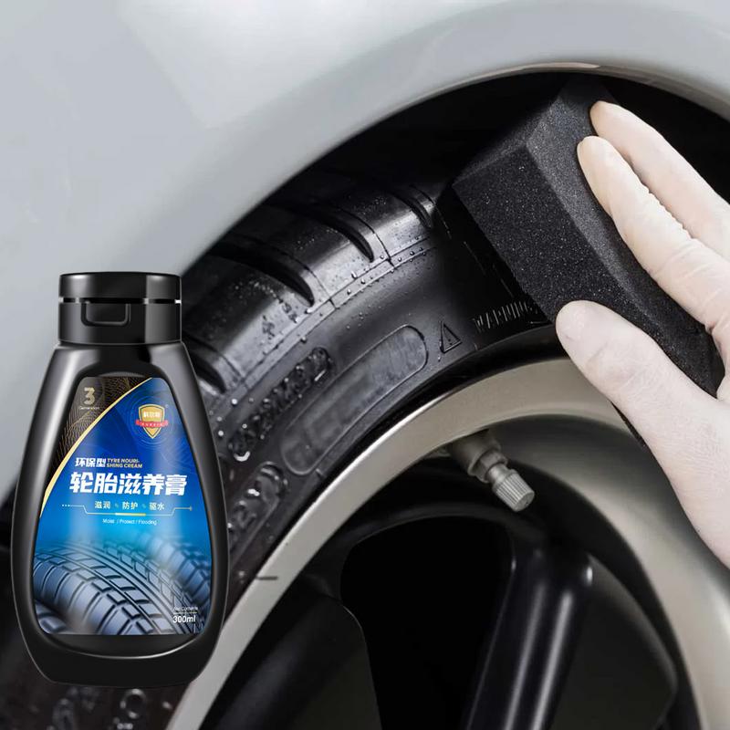 Tire Shine Paste Refurbishment Tyre Gloss Coating Plastic Rubber Wheel Restorer Agent Spray Polishing Brightener Auto Detailing
