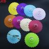 JCD Reusable Silicone Cup Cover with Artificial Diamonds Anti-dust Thermal Insulation Cup Lid Seals Mugs Cover Drinkware Parts