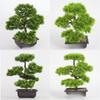 Artificial Pine Bonsai Tree With Pot For Office Decor And Indoor Greenery