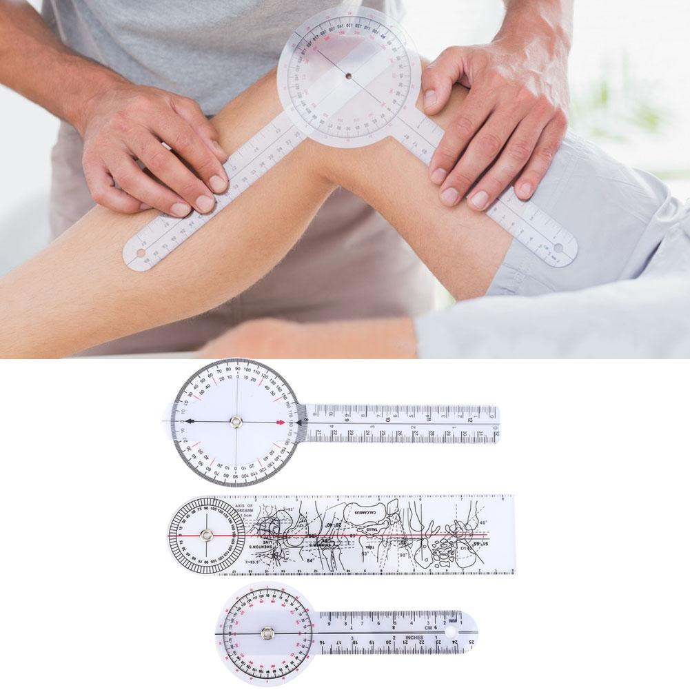 3ks 6810palcový úhloměr 360 stupňů lékařské pravítko Spinální goniometr