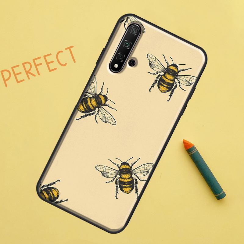 Bee Honey For Huawei Nova 8i 12i 11i 12s Y73 Y72 Y61 Y91 Y90 Y70 Y60 9 10 SE P30 P40 Lite P60 Pro Case