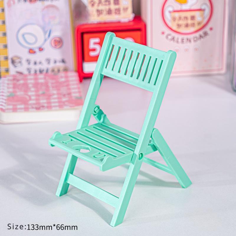 

1Pcs Mini Beach Chair Shape Cell Phone Stand Foldable Universal Candy Color Mobile Phone Holder Multi Angle Cradle for Desk Tablet