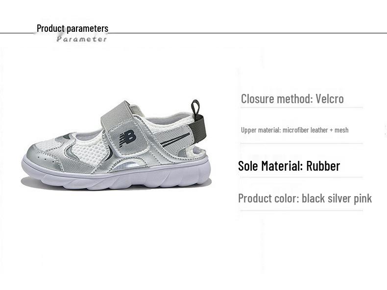 2025 Summer Children's Breathable Mesh Sandals - Soft Sole, Closed-Toe Sports Style for Boys & Girls