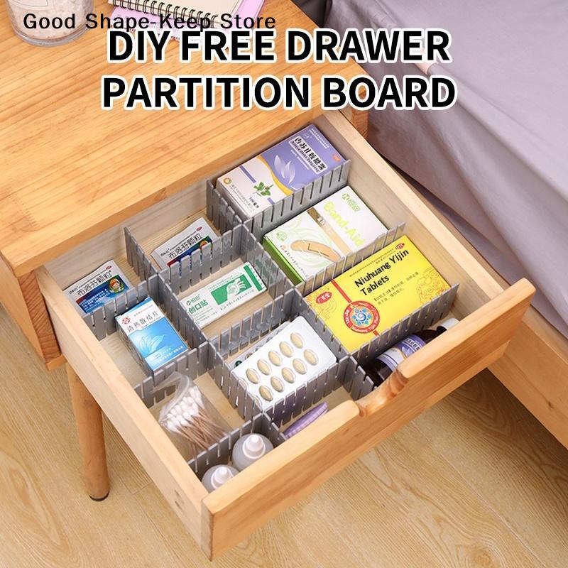 dailyStorage Cabinet Divider Board Adjustable 4pcs Set Household Combination for Closet Drawer DIY Partition Insert Boards