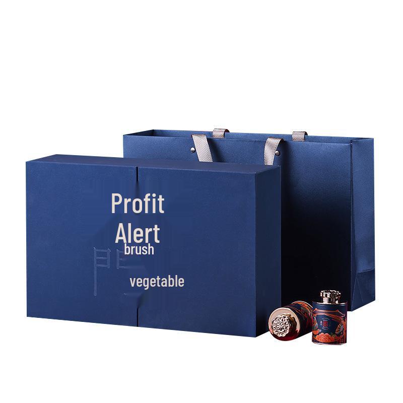 Small Tea Gift Box: American Ginseng, Black Goji Berry, Silver Needle, Da Hong Pao