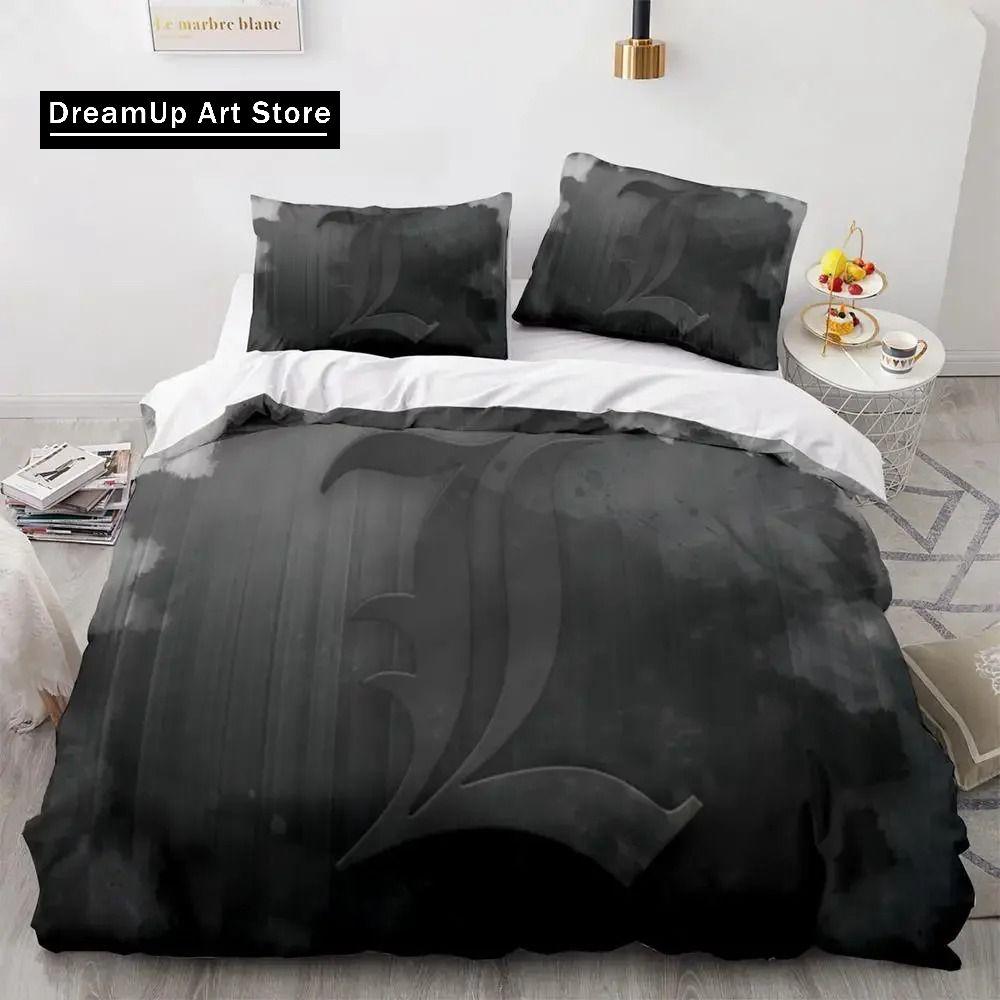 3D Print Anime Death Note Bedding Set Single Twin Full Queen King Size Bed Set Adult Kids Bedroom Duvet Cover Sets Home Textiles