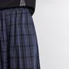 Chuyu Women's Cotton Loose Plaid Wide-leg Pants