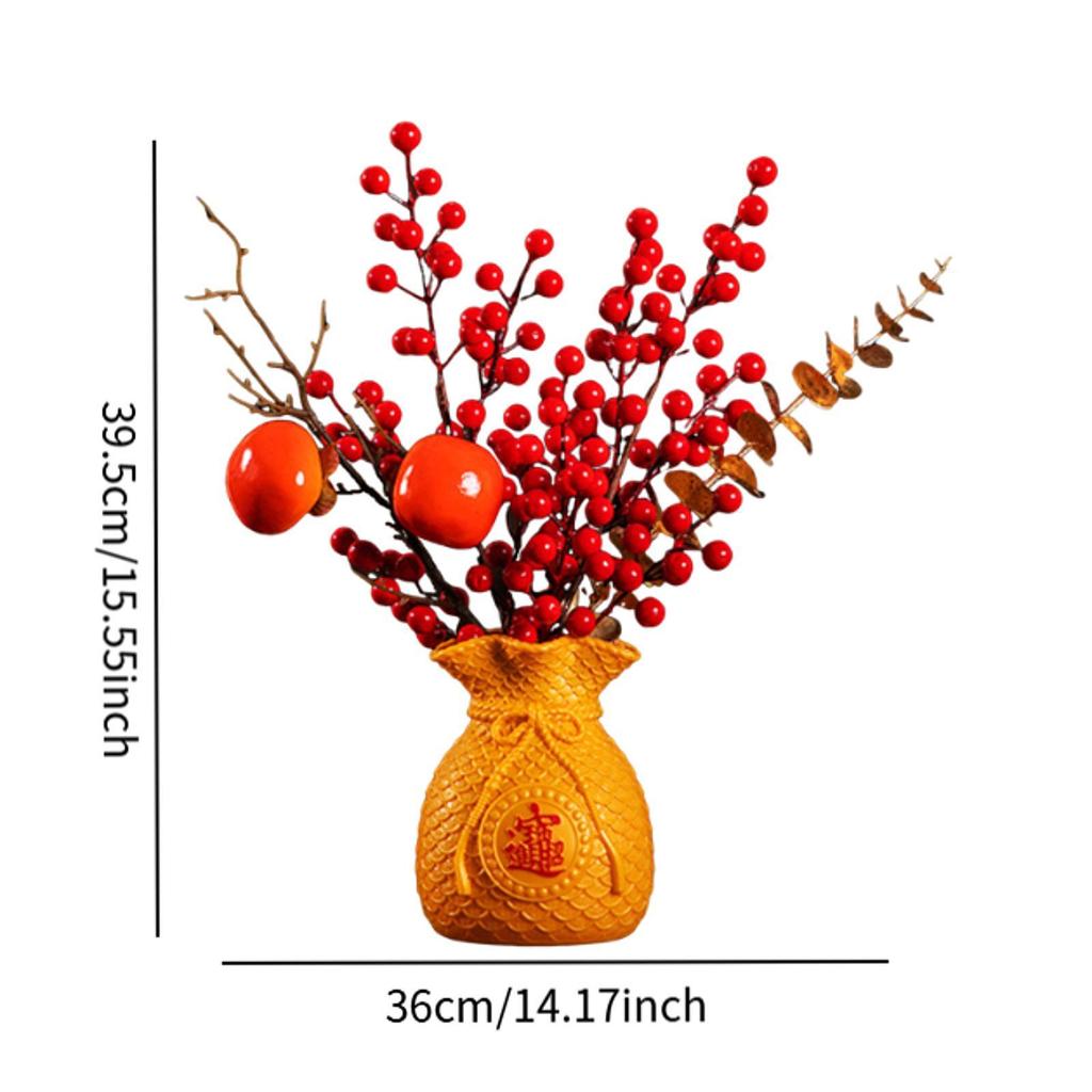 Artificial Red Bouquet Chinese New Year Decor Floral Accessory Crafts Year of