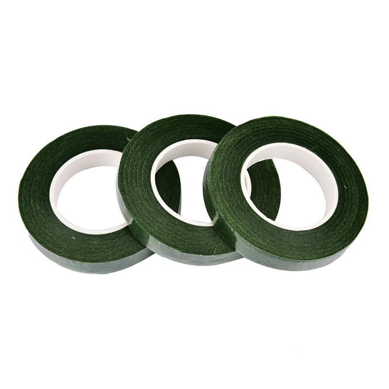Durable Rolls Waterproof Green Florist Stem Elastic Tape Floral Flower 12Mm Tape