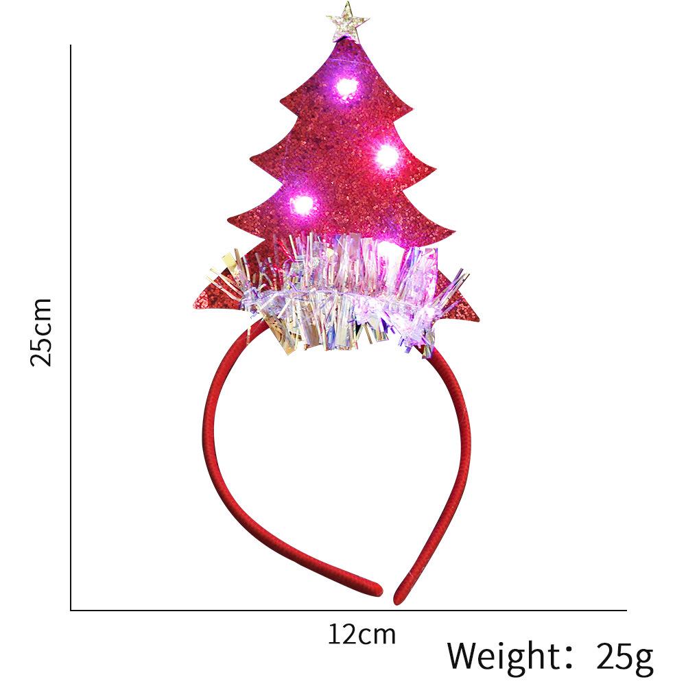 

Light-Up Christmas Tree Headband Bow - Festive Party Hair Accessory