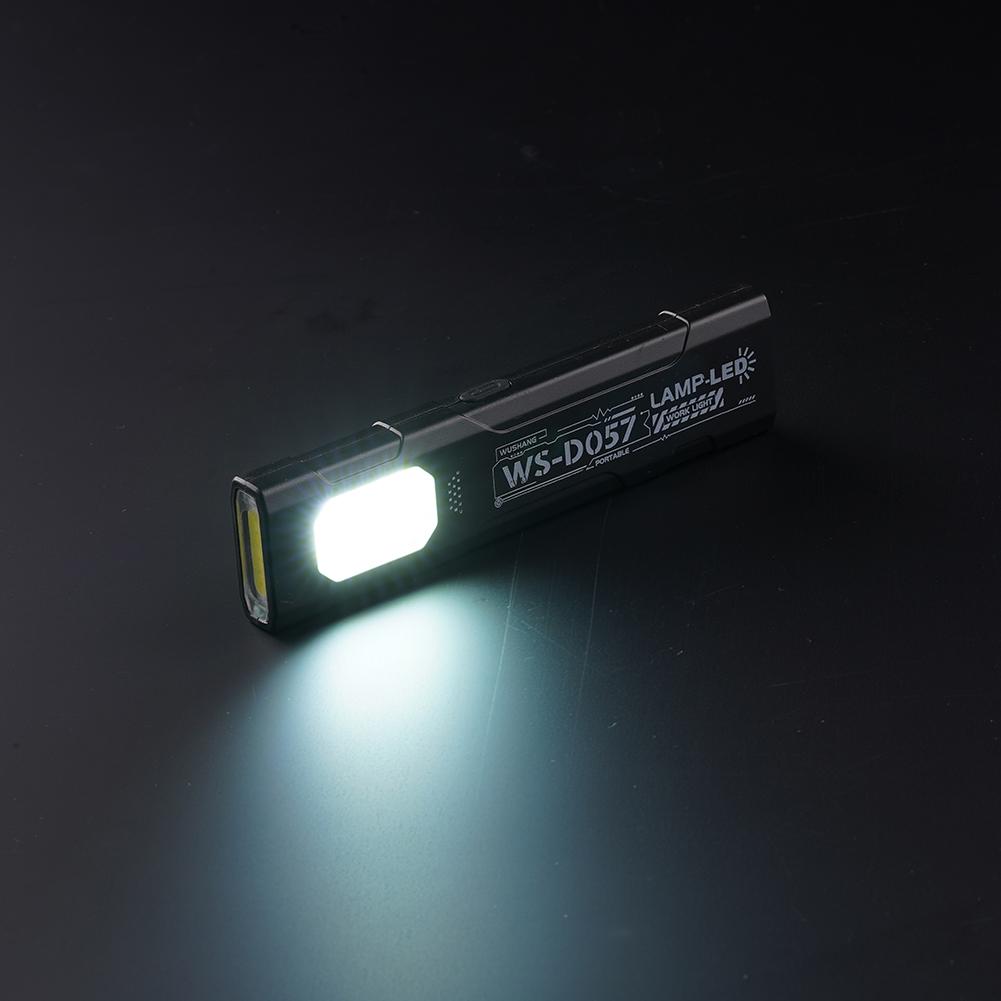 D057 Portable LED Flashlight USB-C Rechargeable COB Repair Work Light with Pen Clip Outdoor Lighting Emergency Working Light
