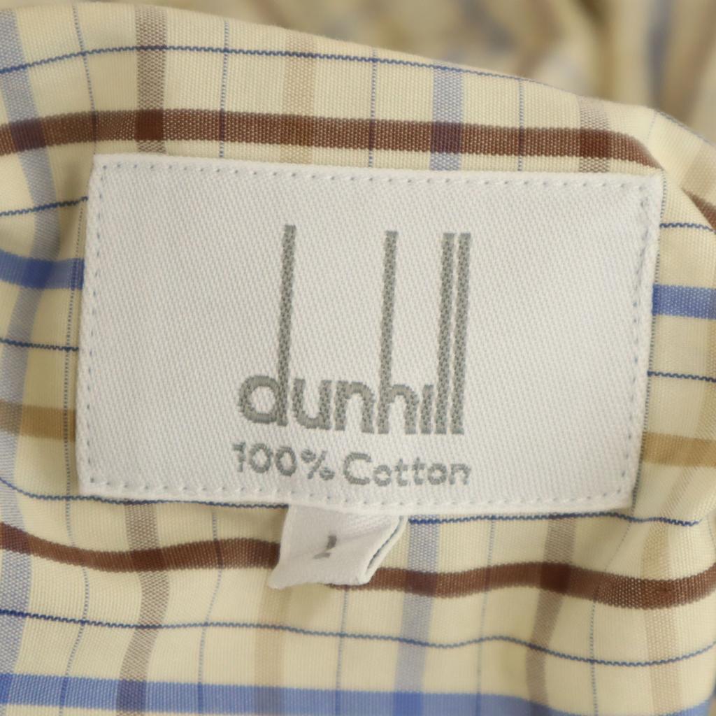 Dunhill check Short sleeve Button down shirt L Yellow Men's Used
