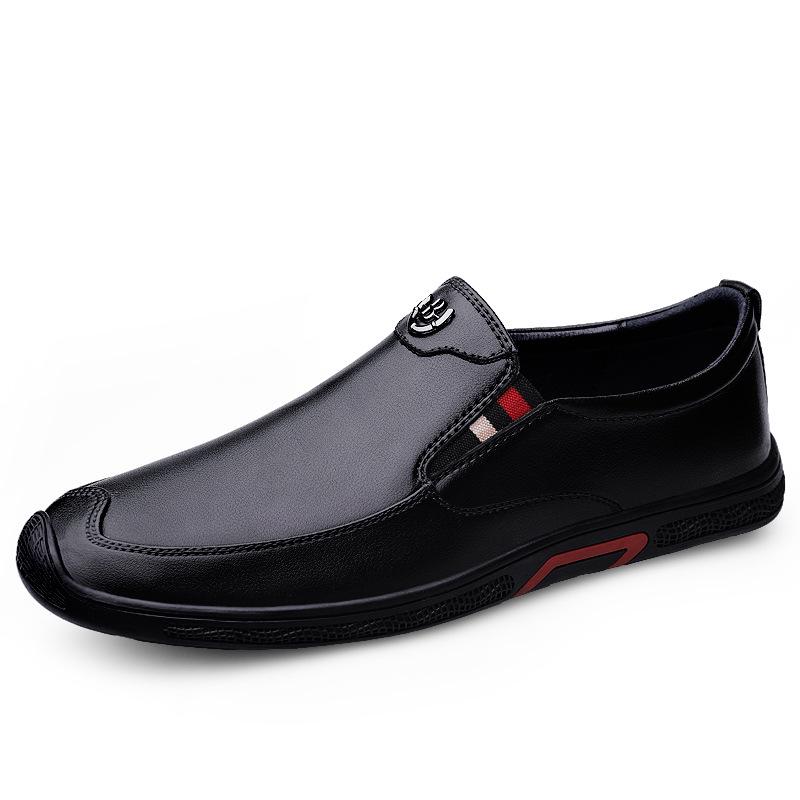 Couple s Leather Slip-On Loafers - Spring Low-Cut Casual Driving Shoes 41