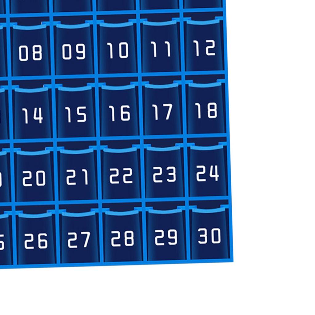Classroom Pocket Chart Numbered Hanging Organizer for Closet Home Bedroom