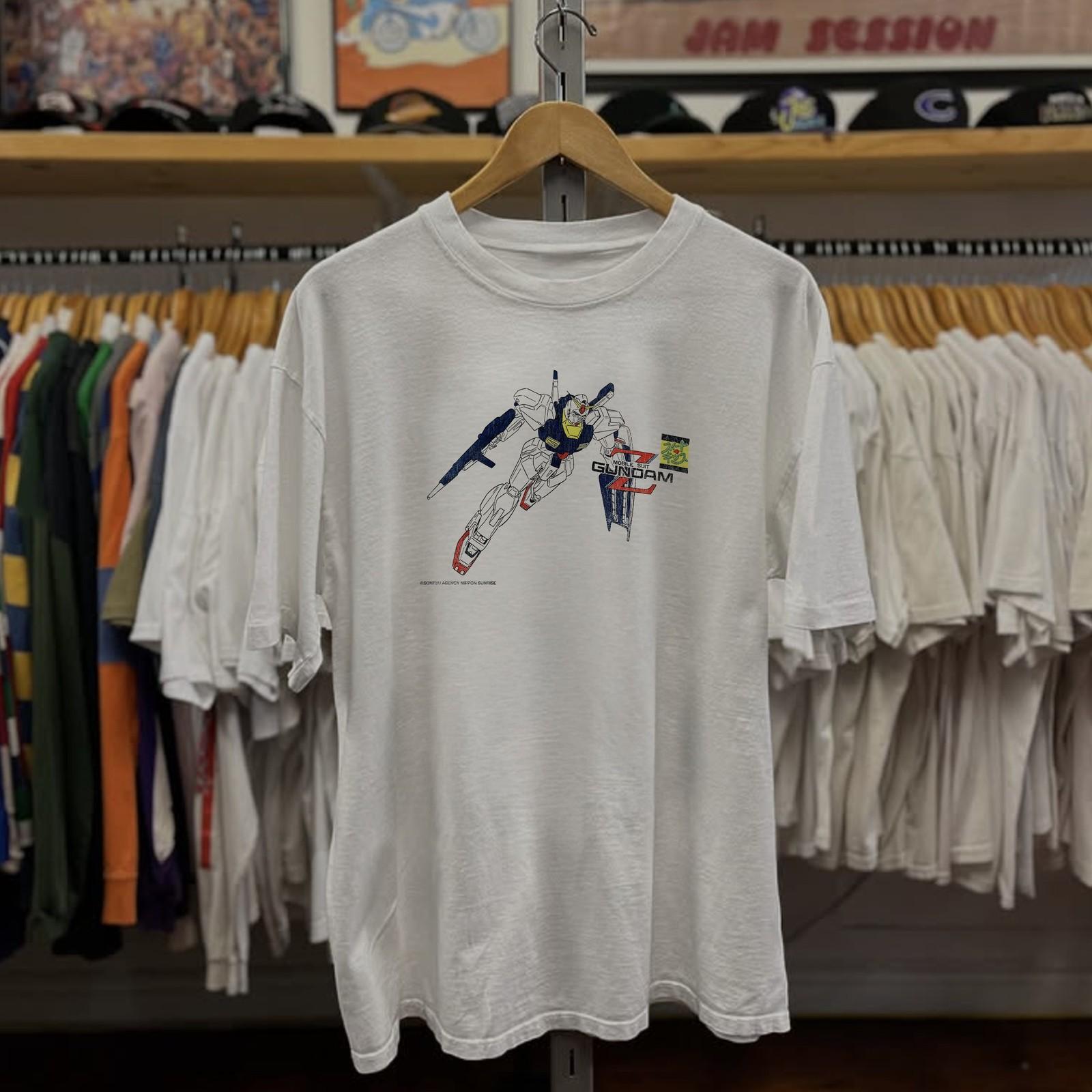1979 Gundam Mobile Suit Aged T-Shirt White M XL