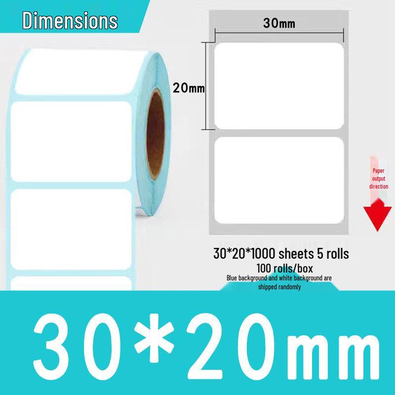 Three-Proof Thermal Label Paper 100x100mm & 70x20mm - Customizable for Label Printing