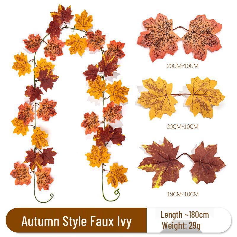 Autumn Maple Leaf Vines: Halloween & Thanksgiving Hanging Decorations