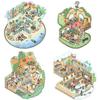 Cartoon 3D Gestapelte Landschaftsaufkleber Stressabbau Scrapbooking Landschaftsgestaltung Aufkleberherstellung PET Spiel Dekorative Aufkleber