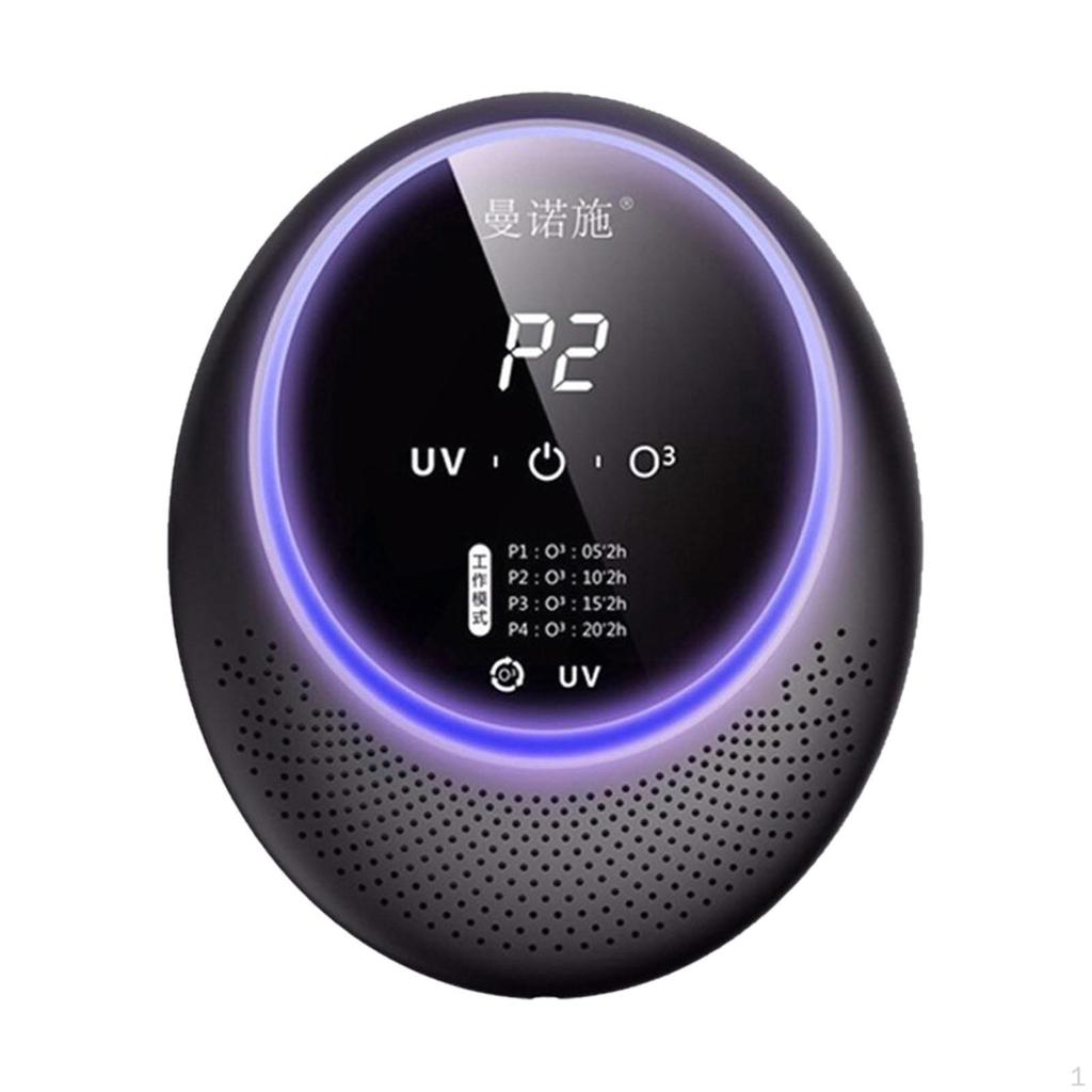 Air Purifier Sturdy Pet Odor Removal Purification for Car Office Travel Black