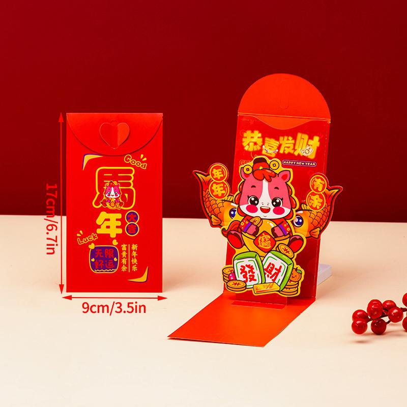 

Creative Horse Year Red Envelope Chinese Spring Festival Hongbao Party Favors Gifts New Year Wedding Blessing Lucky Money Pouch