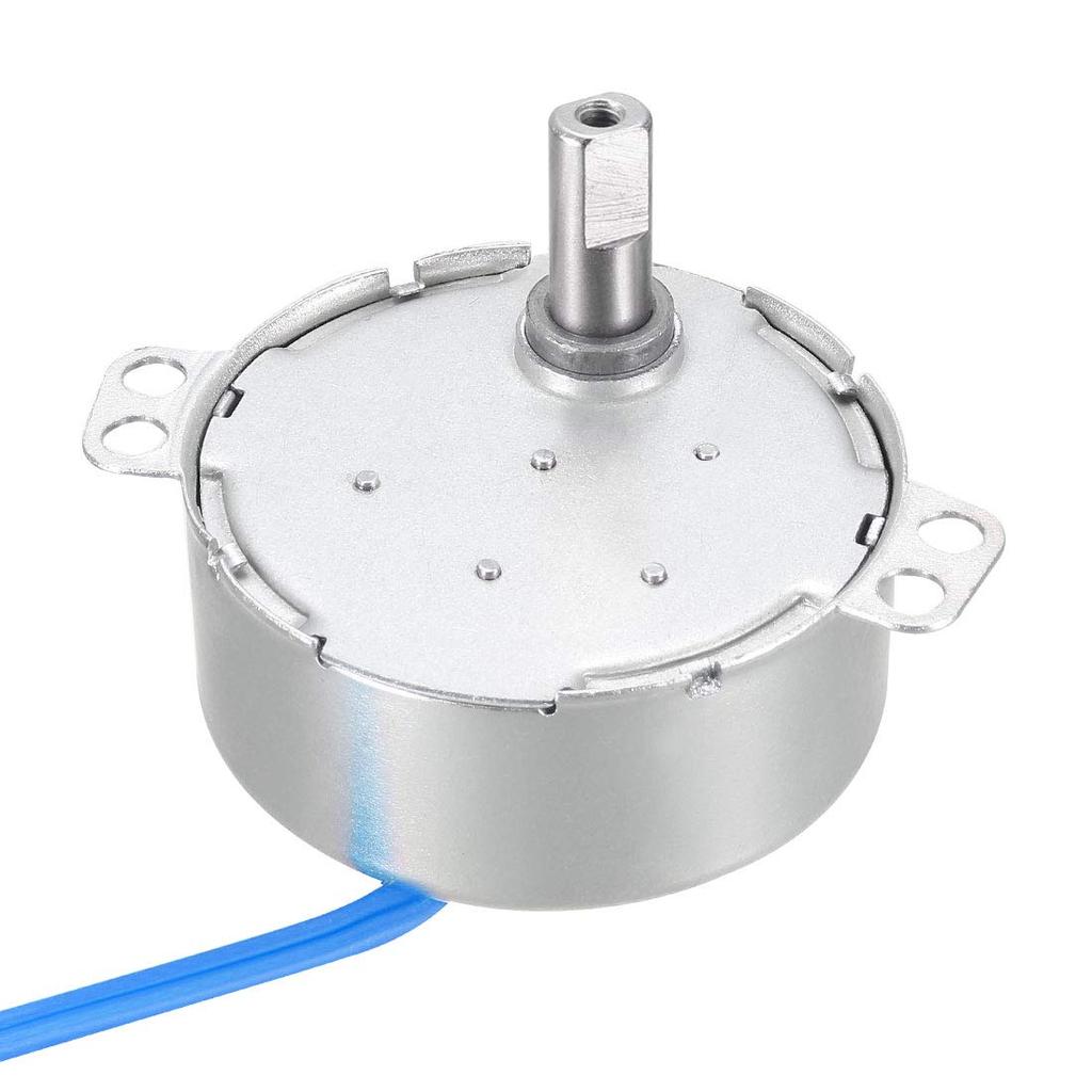 Uxcell Motor Sincron, AC 100-127V, 4W, Arbore Dublu Plat, CW/CCW, 2-2.4RPM