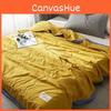 Summer Solid Color Blanket With Soft Filling For Kids And Student Dormitory