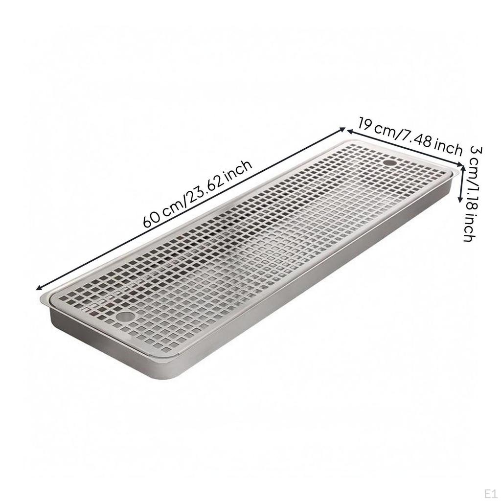 stainless steel Beer Drips Tray Raised Rims Perforated Rounded Corners