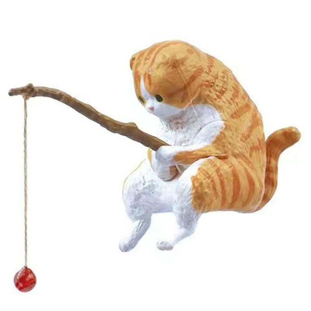Aquascape Decorative Fishing Kittens DIY Cat Fishing Ornament New Fishing Cat Ornaments  Car