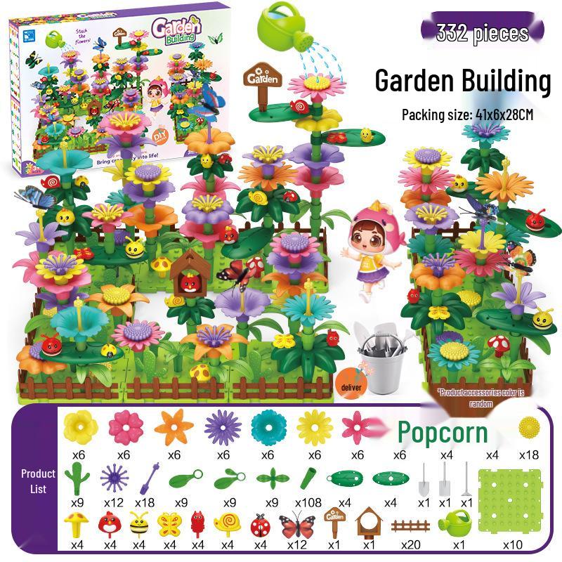 Free Shipping DIY Creative Assembly Toys - Varied Garden Series for Girls, Educational Flower Arrangement Toys in Stock